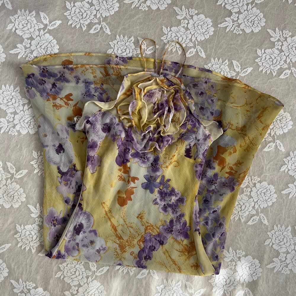 Vintage Y2K Zara Basic Floral Maxi Dress Size S